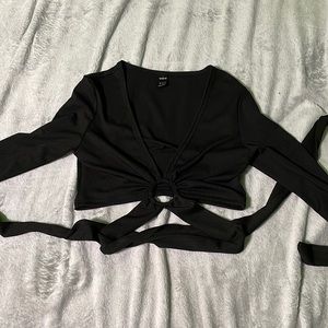 Black crop top